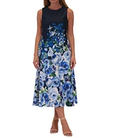 Donna Ricco Women's Floral-Print A-Line Dress