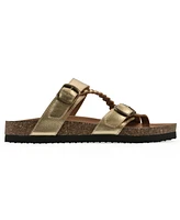 White Mountain Women's Hammy Round Toe Flat Sandals