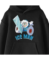 Mega Man Boys Ice Character Youth Black Graphic Hoodie-xl