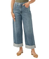 Silver Jeans Co. Women's Be Easy High Rise Cropped Wide Leg