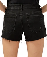 Silver Jeans Co. Women's Boyfriend Mid Rise Luxe Stretch Shorts