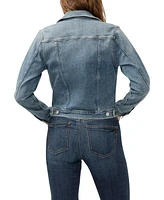 Silver Jeans Co. Women's Notched Crop Jean Jacket