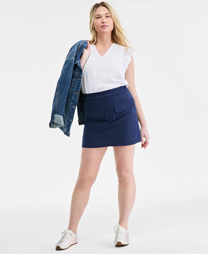 On 34th Women's Solid Linen Mini Skirt, Exclusively at Macy's