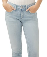 Silver Jeans Co. Women's Girlfriend Mid Rise Slim Leg