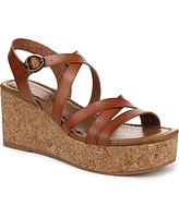 Blowfish Malibu Women's Aurora Open Square Toe Strappy Wedge Sandals