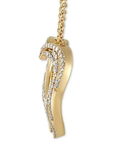 Diamond Multiple Heart Pendant Necklace (1/2 ct. t.w.) Sterling Silver or 14k Gold-Plated Silver, 16" + 2" extender