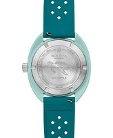 Bulova Men's Snorkel Green Hnbr Rubber Strap Watch 41mm