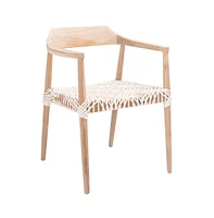 Munro Leather Woven Accent Chair