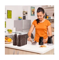 Sorbus Clear Plastic 2-Pack Airtight Coffee Bean Storage Container Set with Easy-Access Lids
