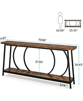 Tribesigns 70.9-Inch Console Table with Storage, Extra Long Entryway Table, Rustic Behind Couch Table, Industrial Sofa Table, Hallway Table Entry Way