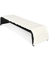 2 Pcs Patio Rattan Lounge Chair Chaise Recliner Back Adjustable Cushioned Garden