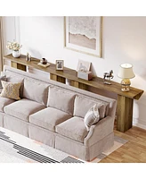 Tribesigns Farmhouse Console Table, 63-Inch Narrow Long Entryway Table, Wooden Sofa Table Behind Couch Skinny Hallway Table for Entrance, Foyer, Livin