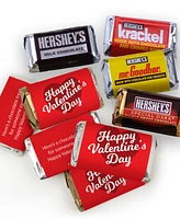 Just Candy Valentines Day Script Heart Wrapped Hersheys Miniatures and Kisses, 1.75lb. Bag