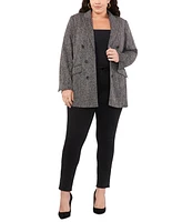 Vince Camuto Plus Double-Breasted Shawl-Collar Jacket