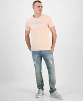 Guess Men's Relaxed-Fit Stitched Logo Graphic T-Shirt