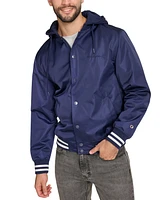 Champion Men's Jersey Hood Varsity Bomber Jacket