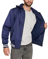 Champion Men's Jersey Hood Varsity Bomber Jacket
