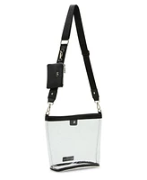 Madden Girl Cleo Clear Vinyl Bucket Crossbody Bag