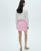 Mango Women's Decorative Bow Short Skirt