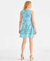 Style & Co Women's Printed Sleeveless Flip-Flop Dress, Exclusively at Macy's