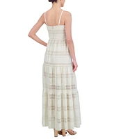 Eliza J Petite V-Neck Sleeveless Lace Maxi Dress