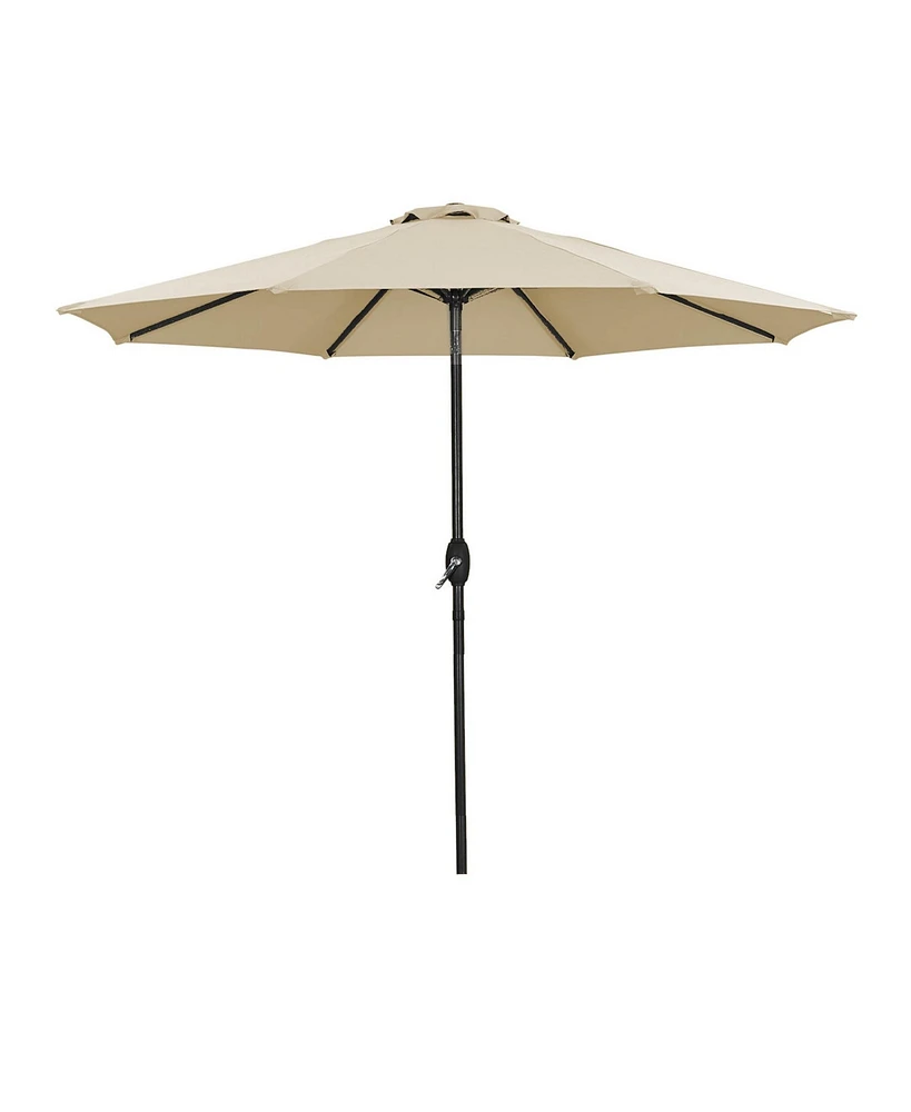 9 ft. Steel Market Outdoor Tilt Patio Umbrella in Blue