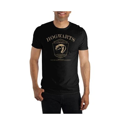 Hogwarts Slytherin Mens Black Short Sleeve Graphic Tee- 3X-Large