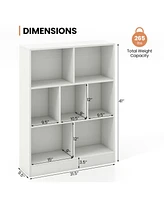 7-Section Freestanding Bookshelf for Kids Room Classroom Daycare Nursery