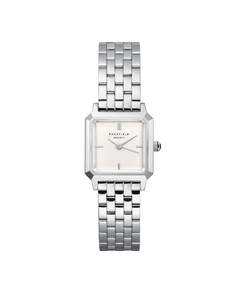Rosefield Boxelle Women's Silver Tone Stainless Steel Bracelet Watch 19.5mm