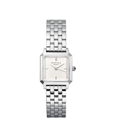 Rosefield Boxelle Women's Silver Tone Stainless Steel Bracelet Watch 19.5mm
