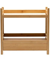 Sorbus 2-Tier Bamboo Kitchen Countertop Organizer - ideal for storage and display, stores your favorite spices, seasonings, and household items