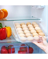 Sorbus Set of 2 Egg Containers with Lids - Clear Deviled Egg Carrier Tray