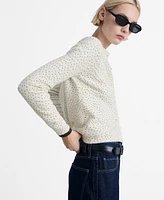 Mango Women's Polka Dot Knitted Cardigan