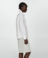 Mango Women's Pocket Linen Shirt