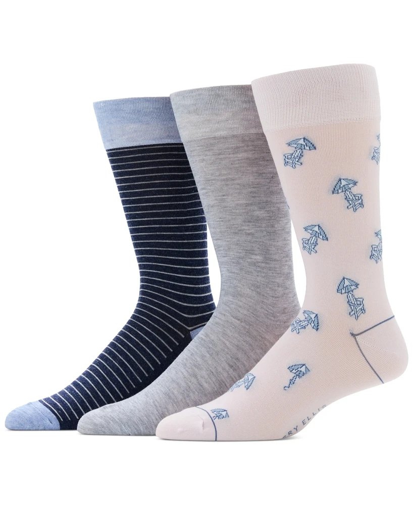 Perry Ellis Portfolio Men's 3-Pk. Novelty Crew Socks
