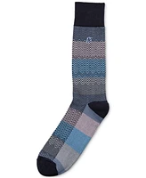 Perry Ellis Portfolio Men's Zig-Zag Crew Socks