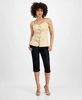 Guess Women's Isabeau Sleeveless Corset Button-Front Top