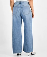 And Now This Petite Studded Mid-Rise Wide-Leg Jeans, Exclusively at Macy's