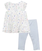 Rare Editions Baby Girls 2-Piece Power Mesh Dressy Top and Pant Set