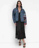 Dkny Women's Patchwork Denim Jacket
