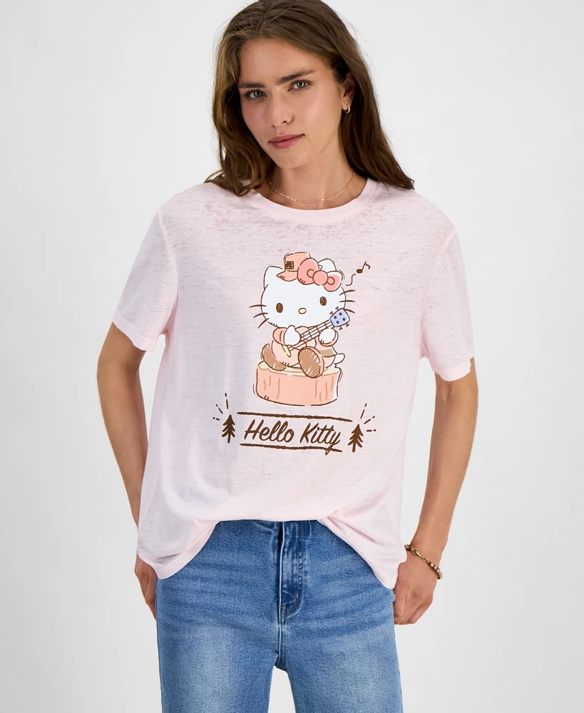 Love Tribe Juniors' Hello Kitty Western Graphic T-Shirt