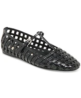 Dolce Vita Women's Rains T-Strap Woven Mary Jane Flats