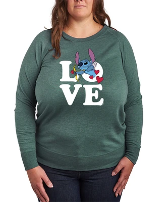 Hybrid Apparel Plus Stitch Valentine's Day Love Crew Neck T-Shirt