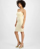 Guess Women's Reina Pointelle-Knit Ribbed Dress
