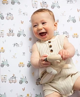 Living Textiles Baby Tractor Ride Collection Cotton Crib Sheet