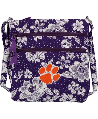 Vera Bradley Clemson Tigers Rain Garden Triple-Zip Hipster Crossbody Bag