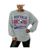 Gameday Couture Women's Gray Buffalo Bills Snow Wash Oversized Long Sleeve T-Shirt