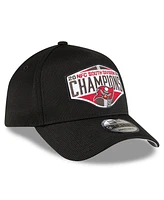 New Era Men's Black Tampa Bay Buccaneers 2024 Nfc South Division Champions Locker Room 9FORTY A-Frame Adjustable Hat