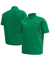 Under Armour Men's Kelly Green Notre Dame Fighting Irish Motivate Quarter-Zip Short Sleeve Top