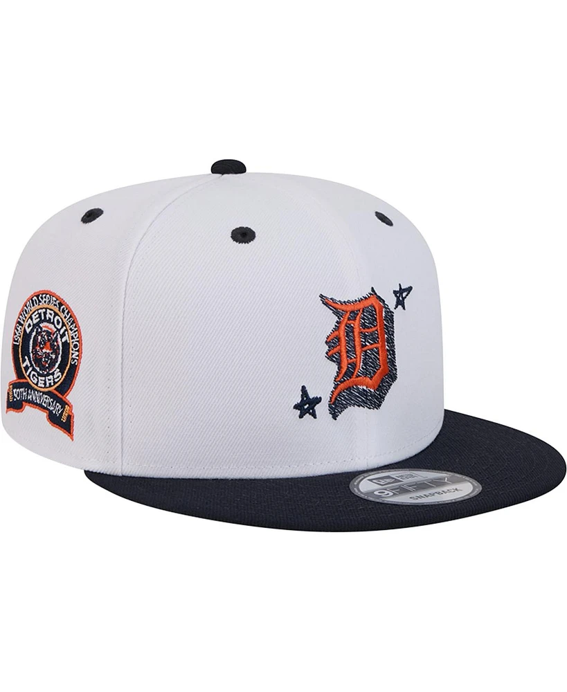 New Era Men's White Detroit Tigers Doodles 9FIFTY Snapback Hat